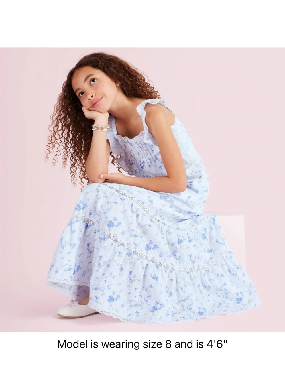 LoveShackFancy x Target Isla Everblooming Rosettes Tiered Maxi skirt